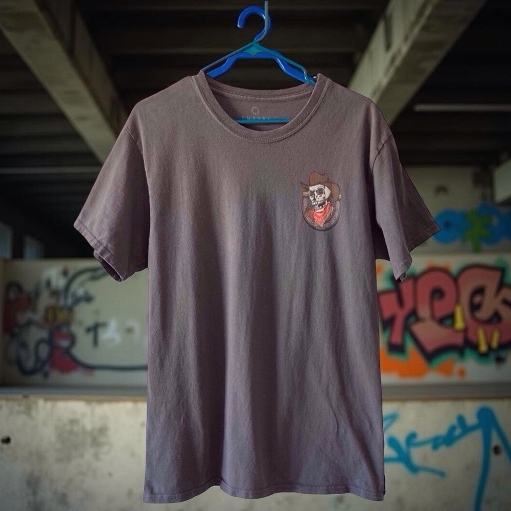 EMPYRE Skeleton Cowboy Graphic Tee | Gray Washed | Medium